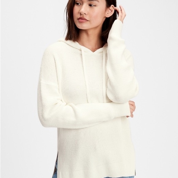 Gap Cozy Cream Knit Hoodie size Large - Picture 1 of 5